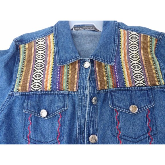 Women's Washed Denim Casual Jacket W/Button Pockets size small - Picture 2 of 5